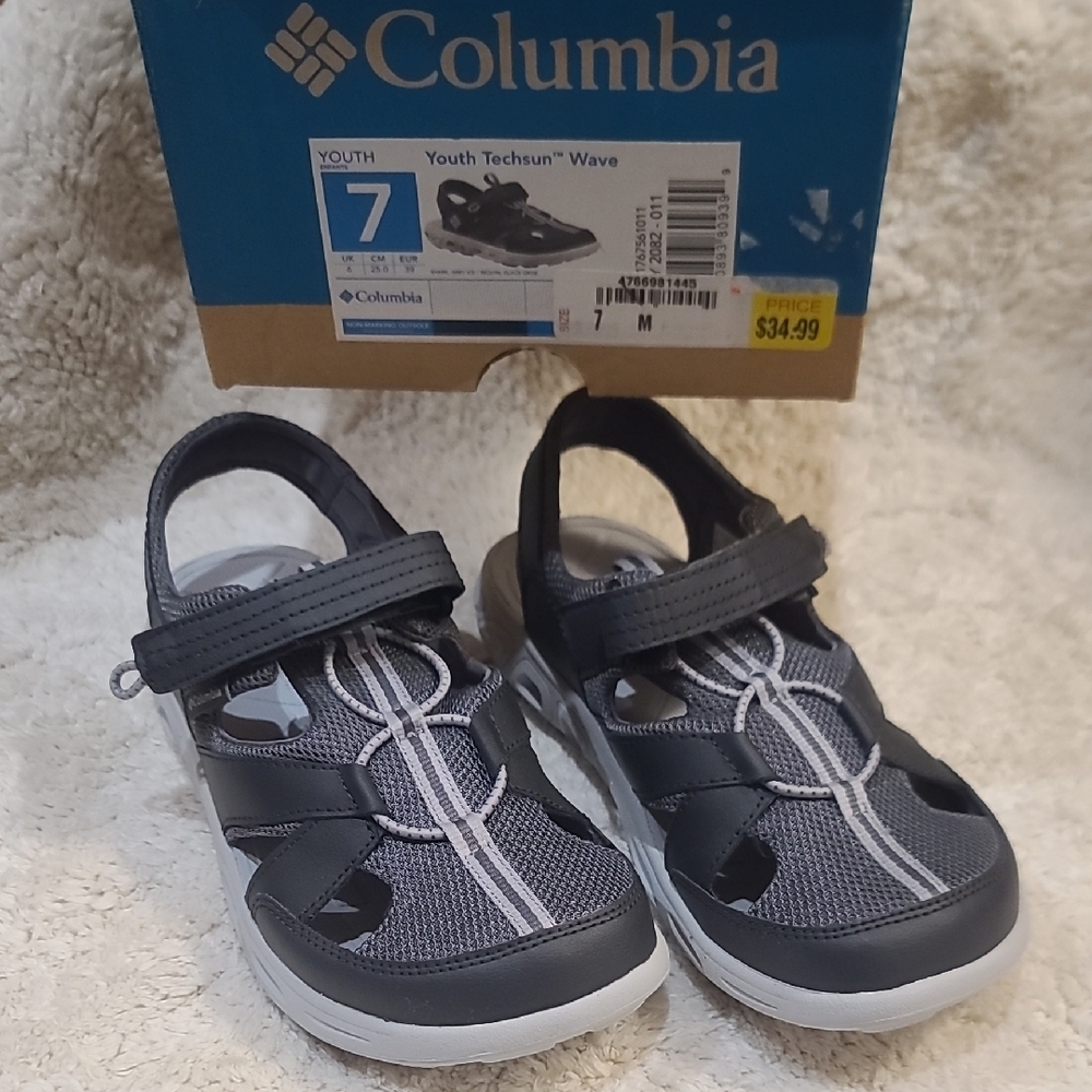 Columbia Youth Techsun Wave Water Shoes - Black and Gray